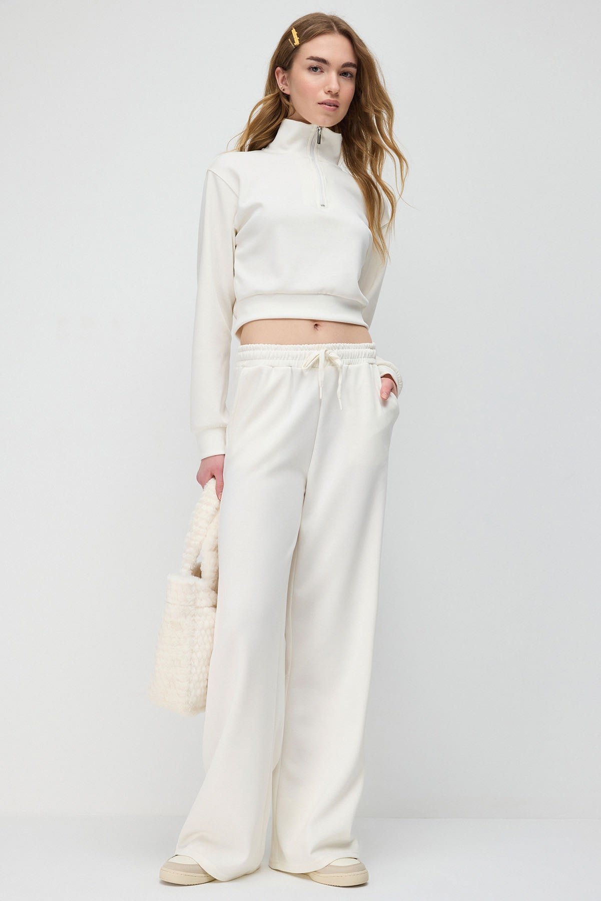 Verstellbare Taille Weiche Wide-Leg Sweatpants