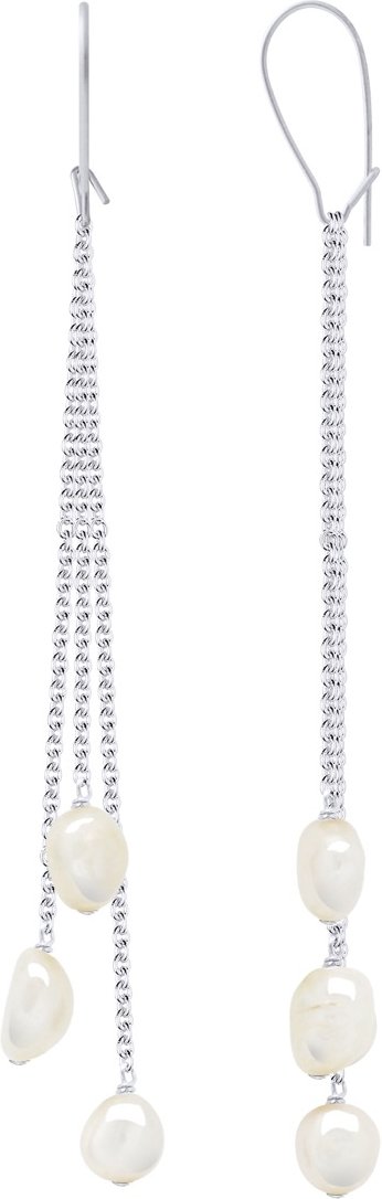 Ohrringe Echte Süßwasser-Zuchtperlen Barock 6-7 mm