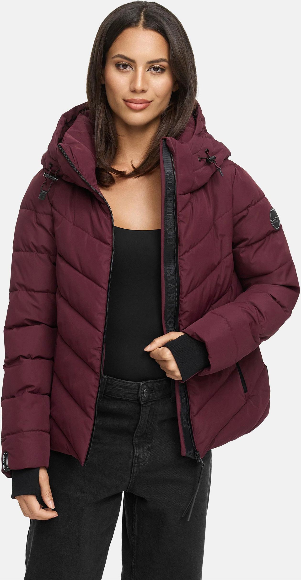 Marikoo Damen Steppjacke Samuiaa – warm, modern & mit abnehmbarer Kapuze