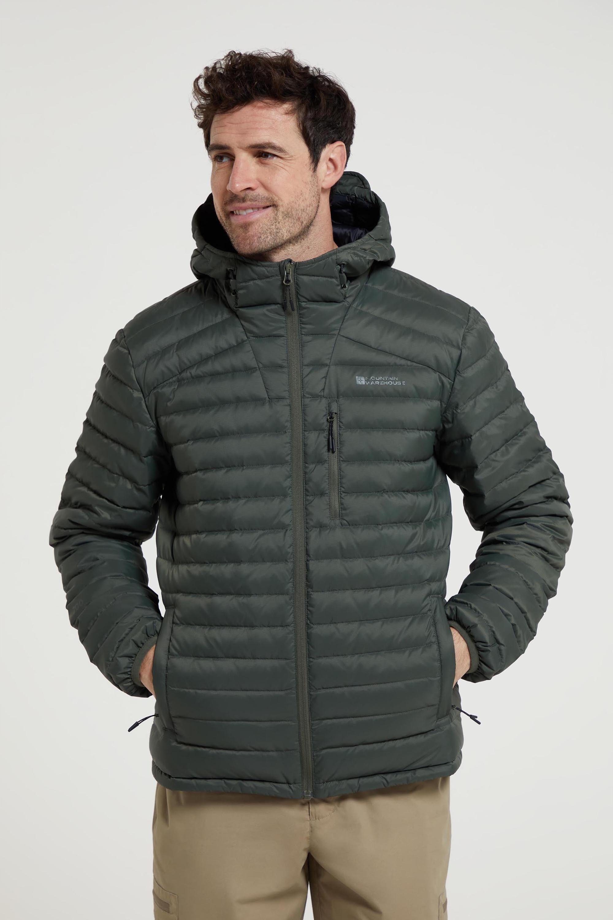 Mountain Warehouse Mens Henry II Extreme Daunen gefüllte wattierte Jacke (dunkel Khaki)