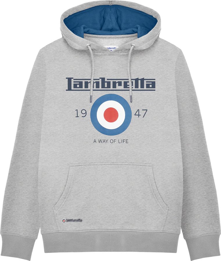 Lambretta - "AW24" Kapuzenpullover für Herren (Grau meliert)