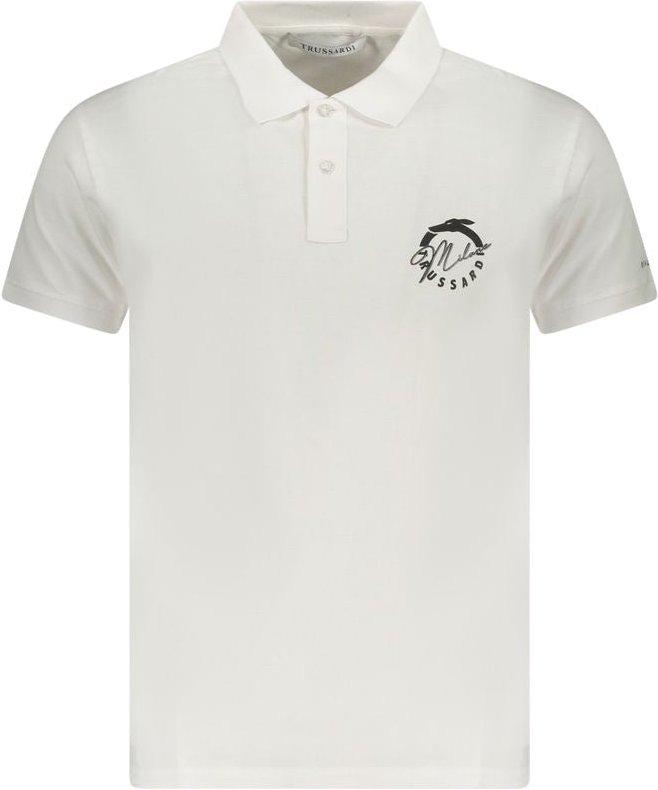 Trussardi Weißes Baumwoll-Polo für Herren