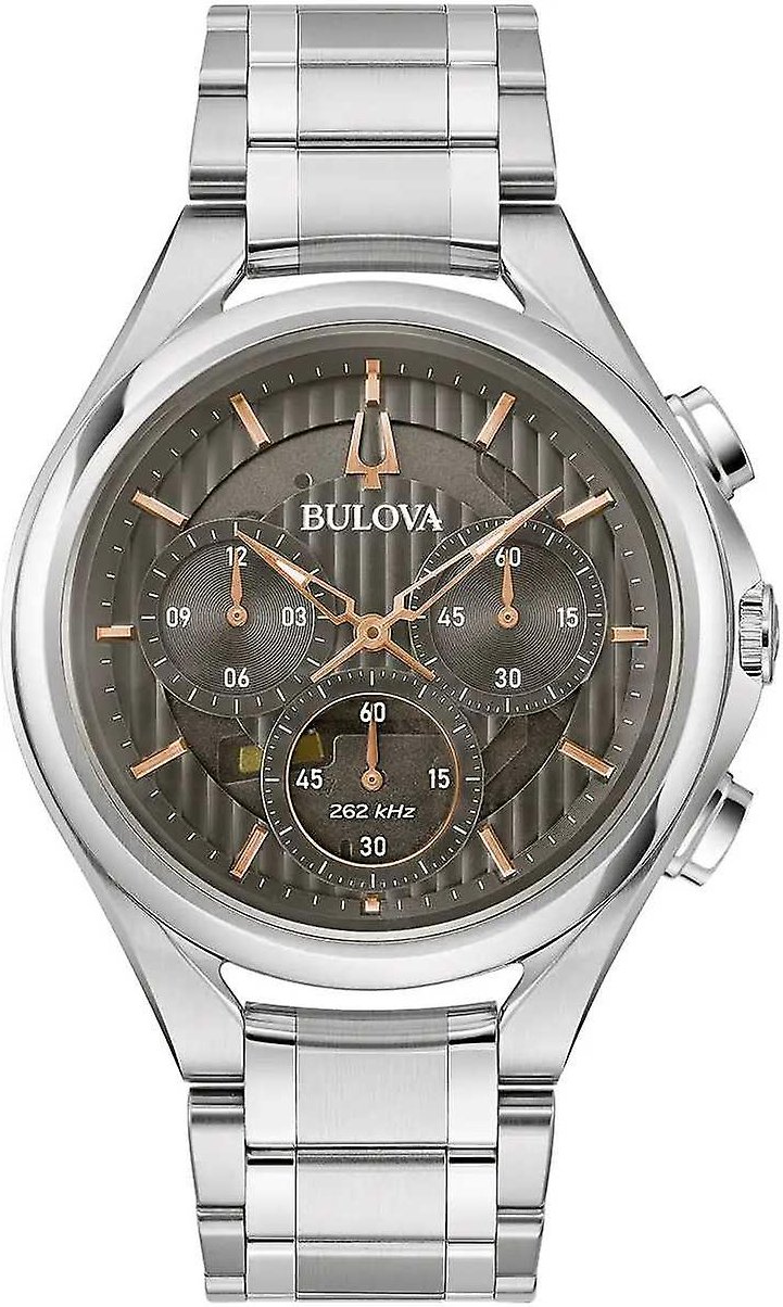 Bulova Curv Herren Silberne Uhr 96A298