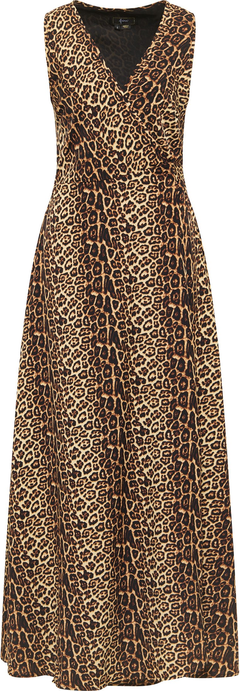 Faina Maxikleid mit Leoprint Damen Beige Löwe