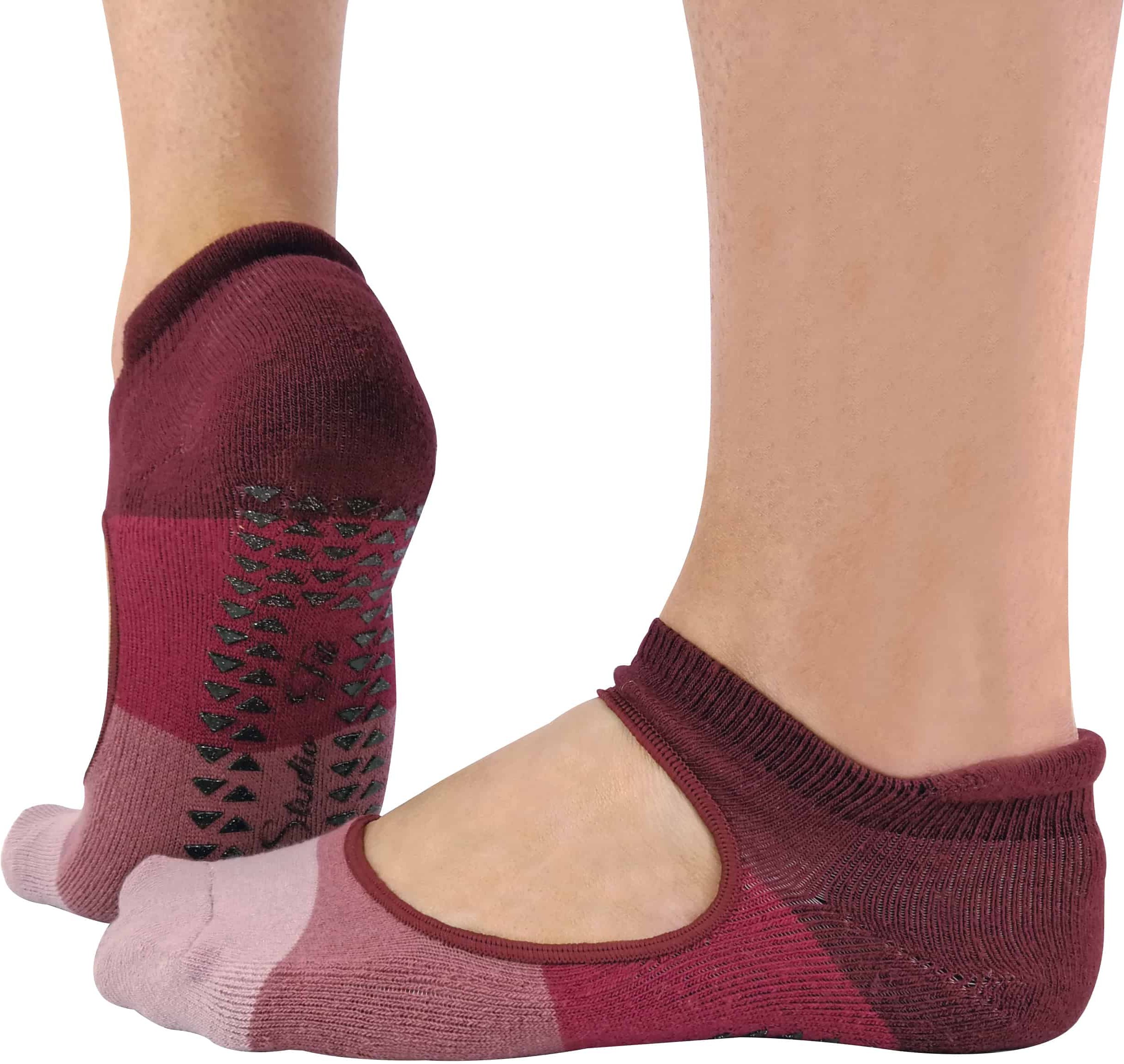 2 Paar Damen rutschfeste Grip Low Cut Unsichtbare Pilates Yoga Socken