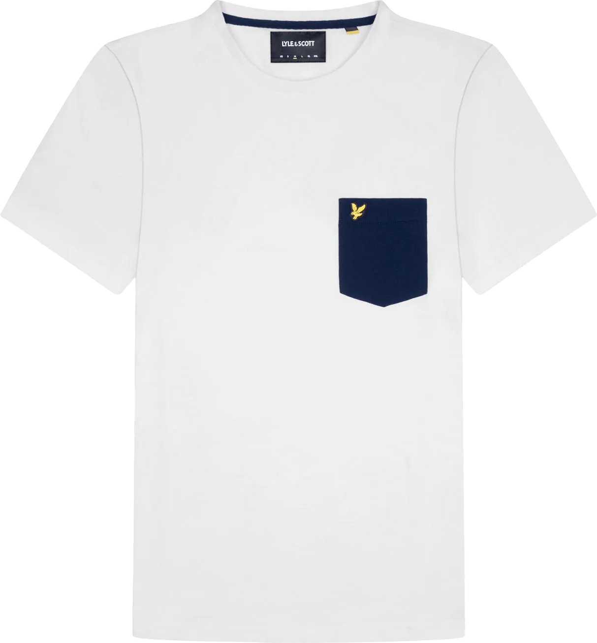Lyle & Scott - T-Shirt Kontrasttasche für Herren (Weiß/Marine)