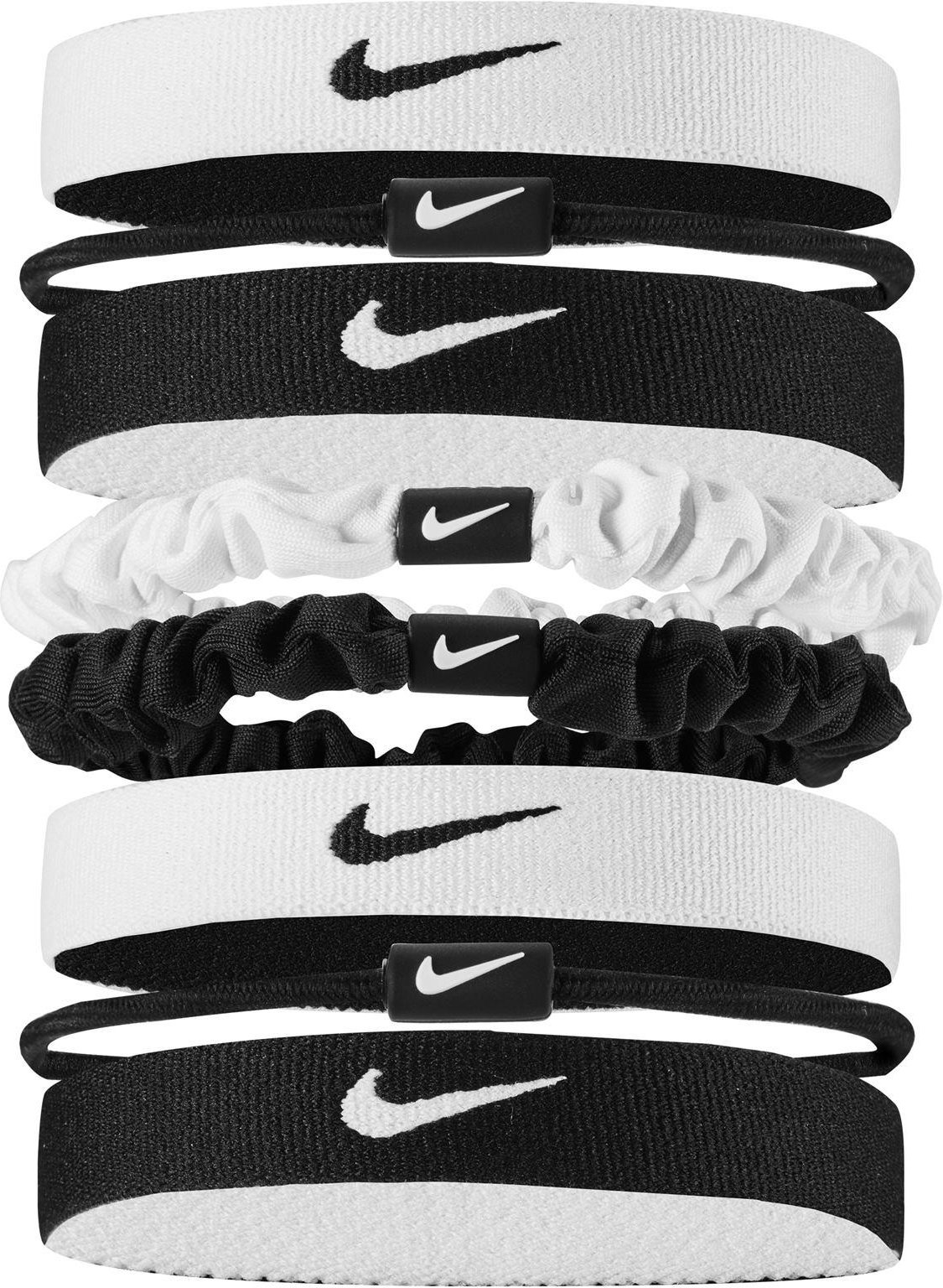 Nike - Haarband Flexibel(8er-Pack) (Schwarz/Weiß)