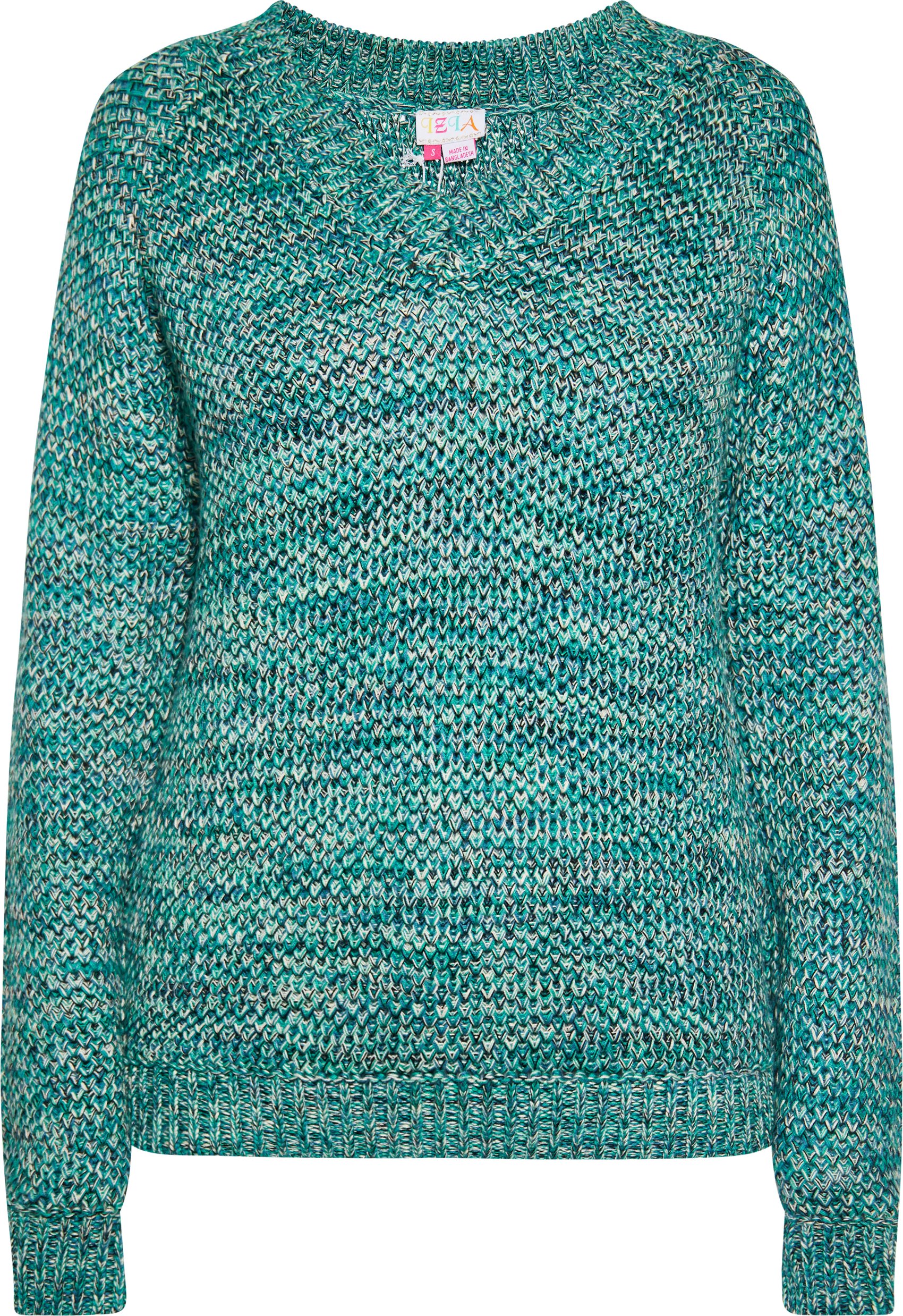 IZIA Strickpullover Damen Blau Mehrfarbig