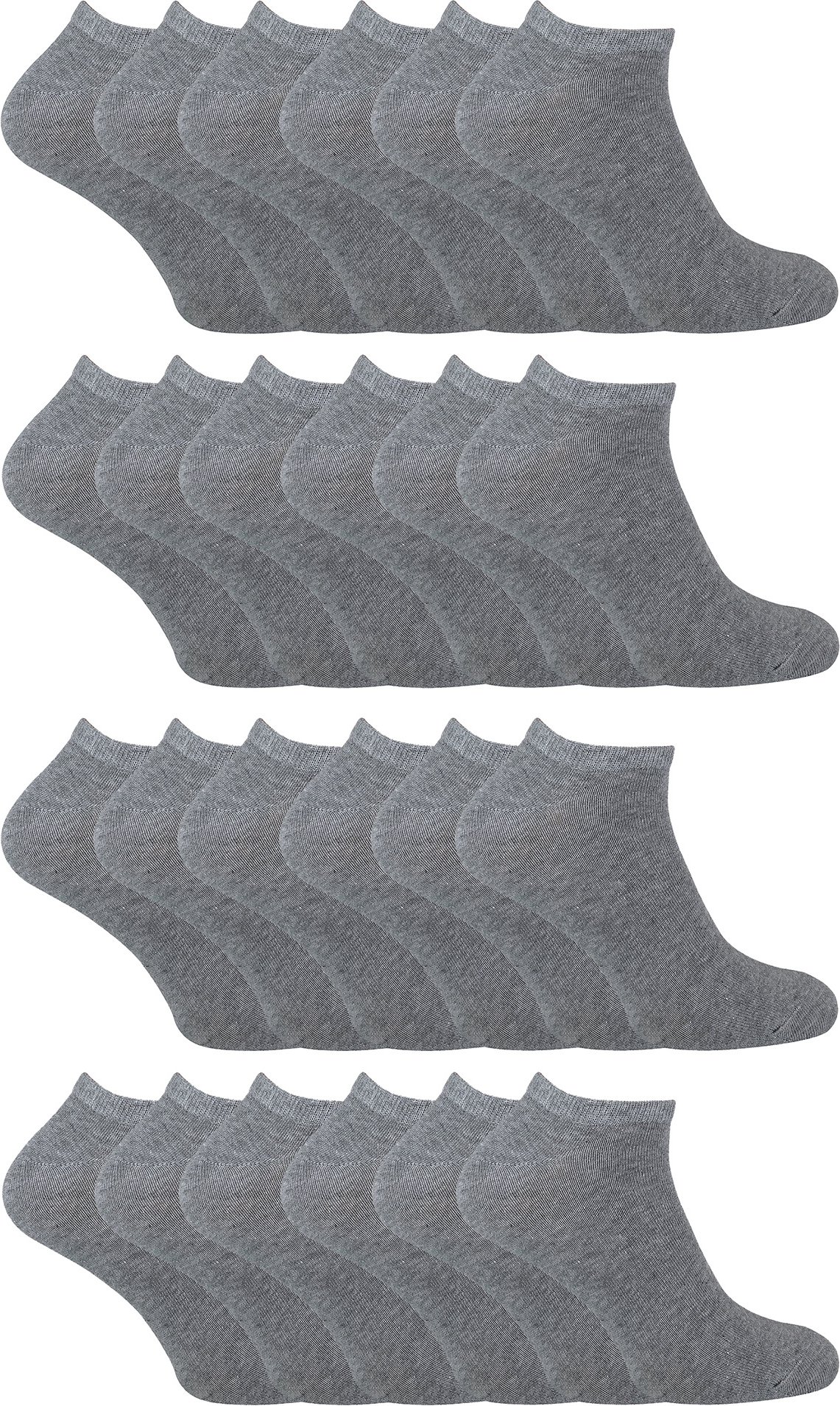 24er Multipack Baumwoll-Sneakersocken für Herren und Damen