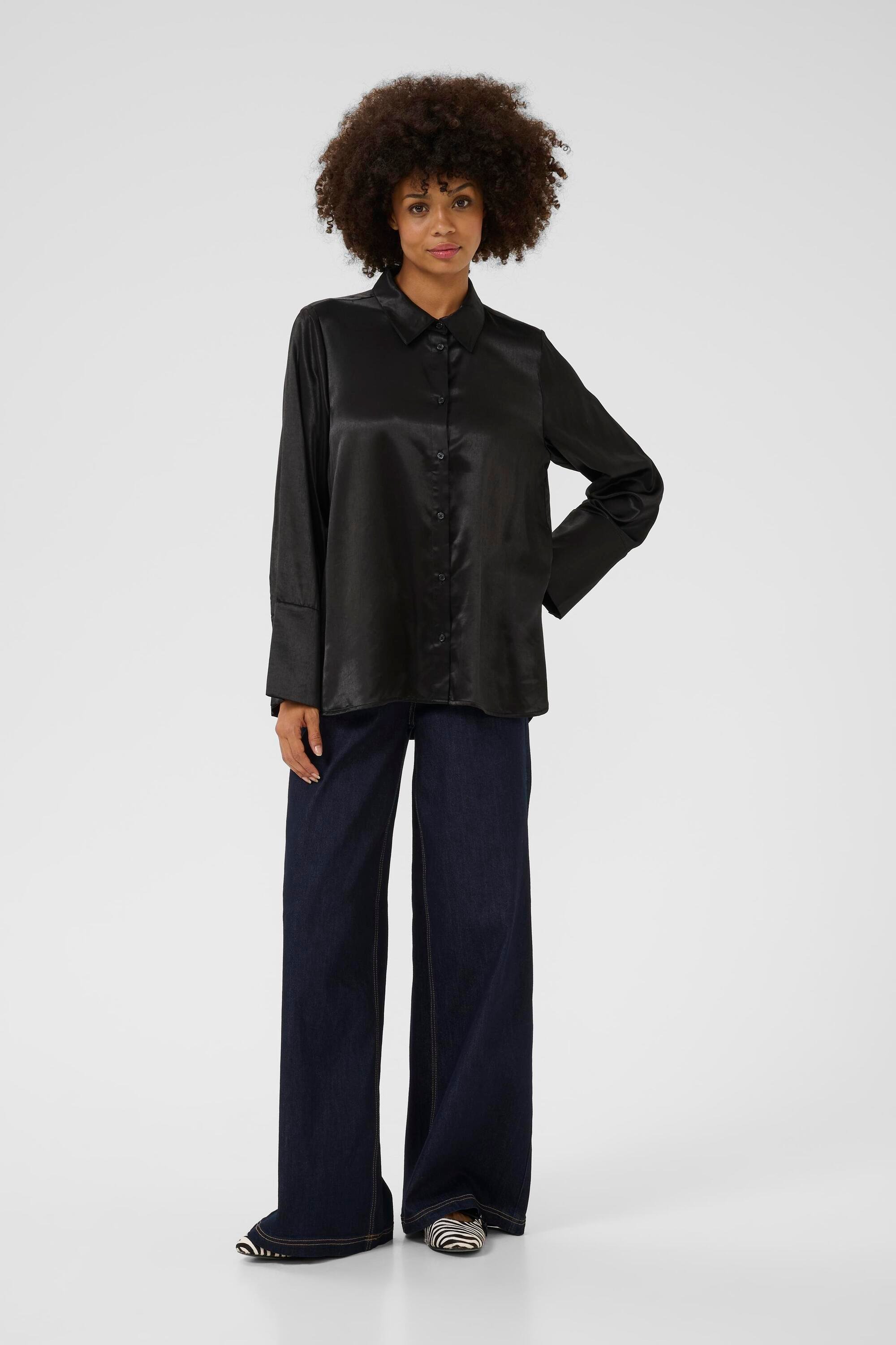 Langarm - Hemd CUmollie Loose fit black