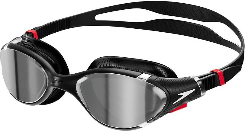 Speedo - "2.0" Passt sich dem Gesicht an Schwimmbrille Spiegel für Herren/Damen Unisex (Schwarz/Silber)