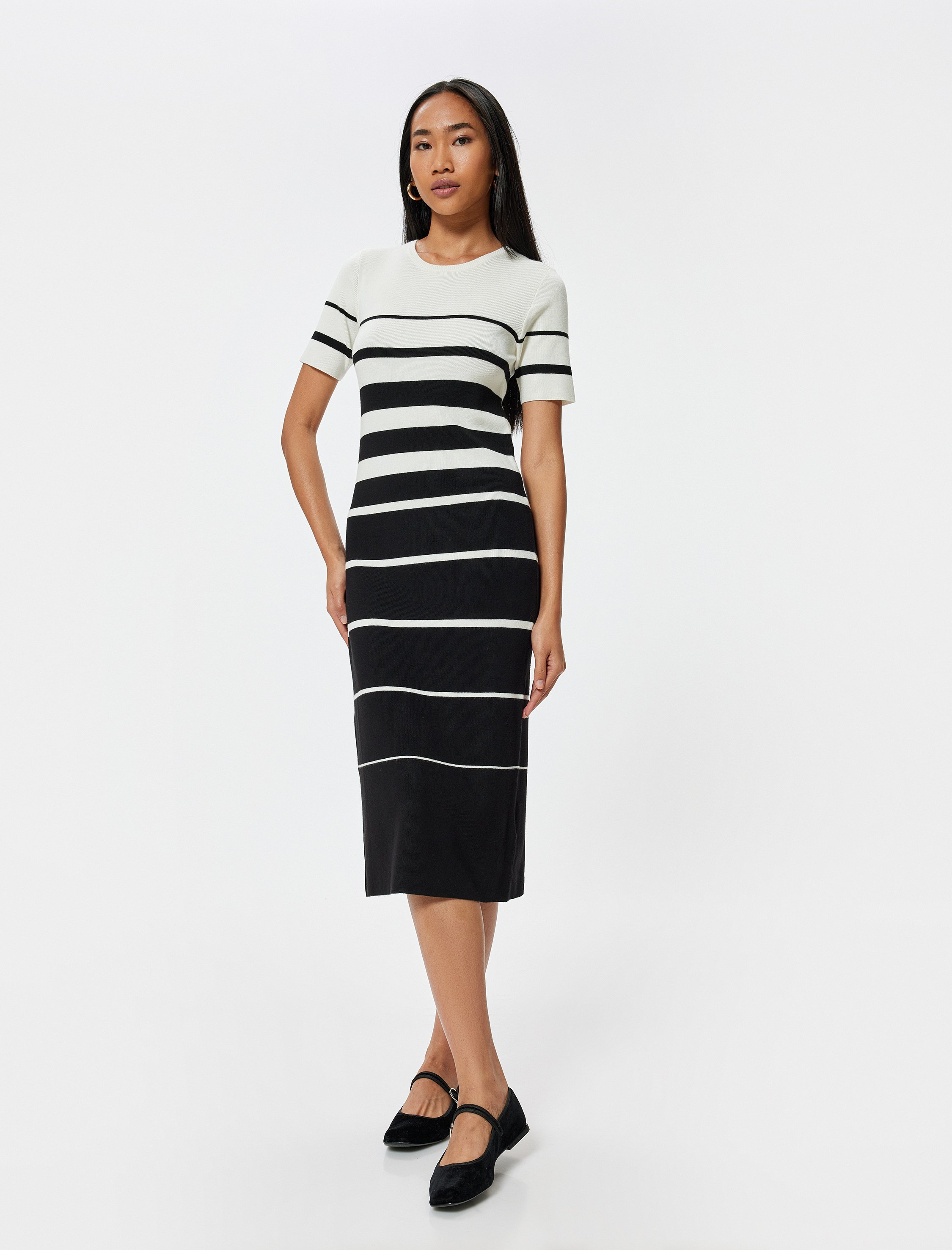 Koton Kleid Midi Länge Bodycon Kleid