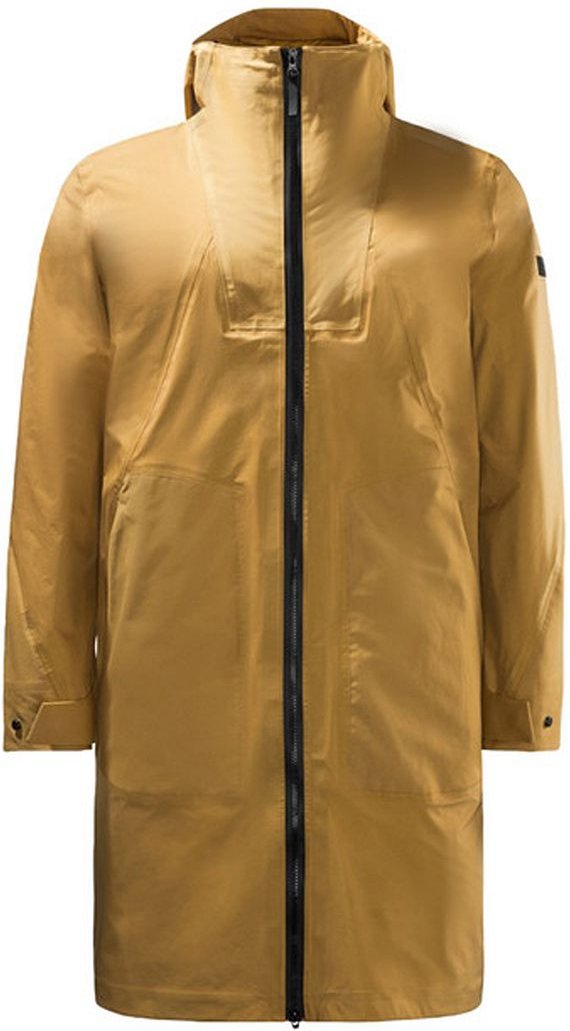 Jack Wolfskin die Regenmenschen braune lange Jacke
