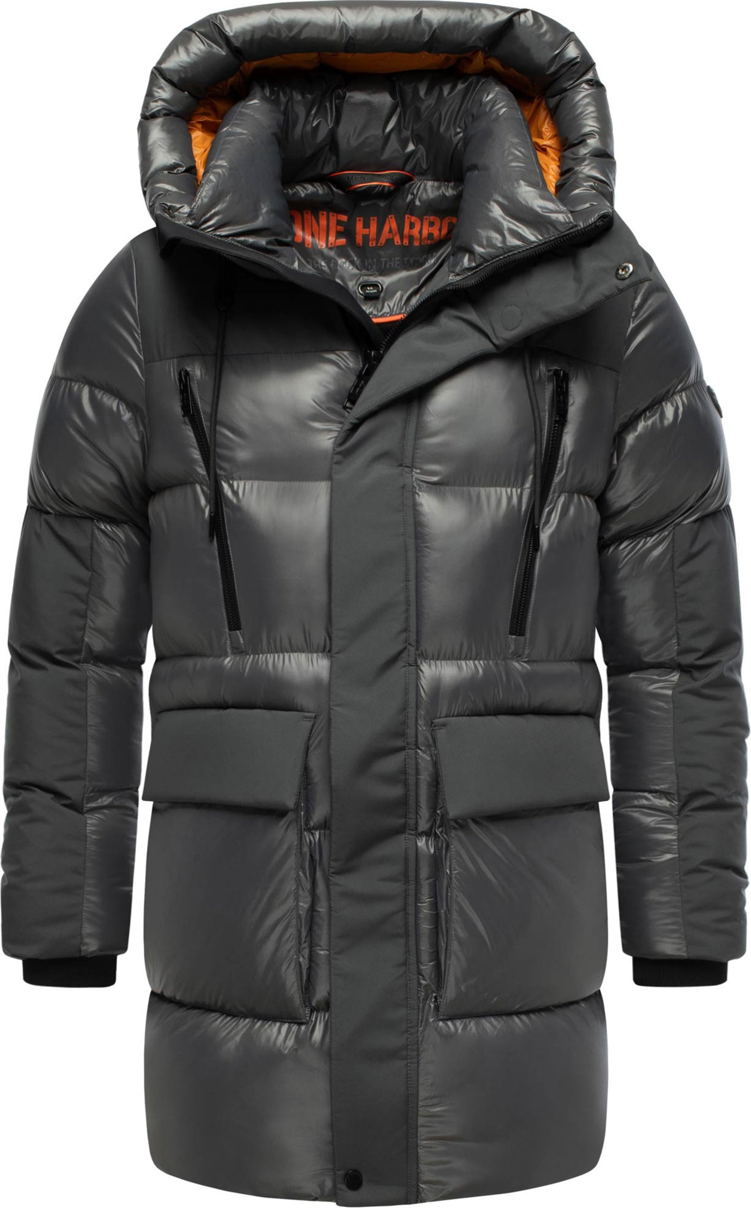 Stone Harbour Herren Winterjacke Nelioon mit 2-Wege-Reißverschluss & Kapuze