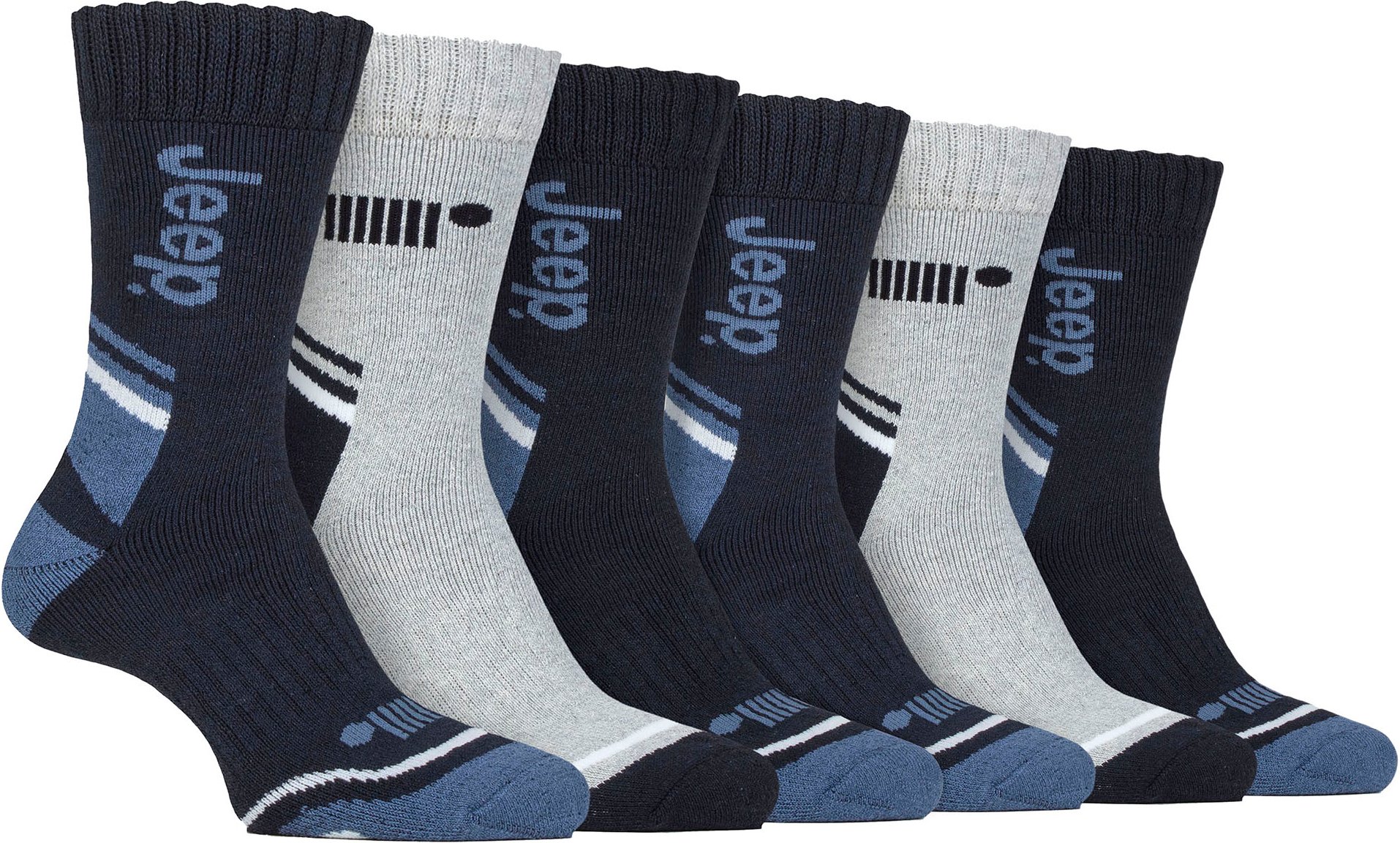 Herren 6er-Pack Trekking-Outdoor-Socken | Polyester-Socken fürs Wandern