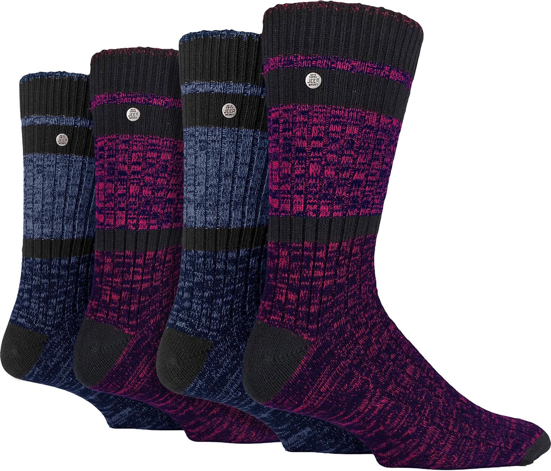 4er-Pack Herren Baumwollanz socks | Spirit Square Stricksocken