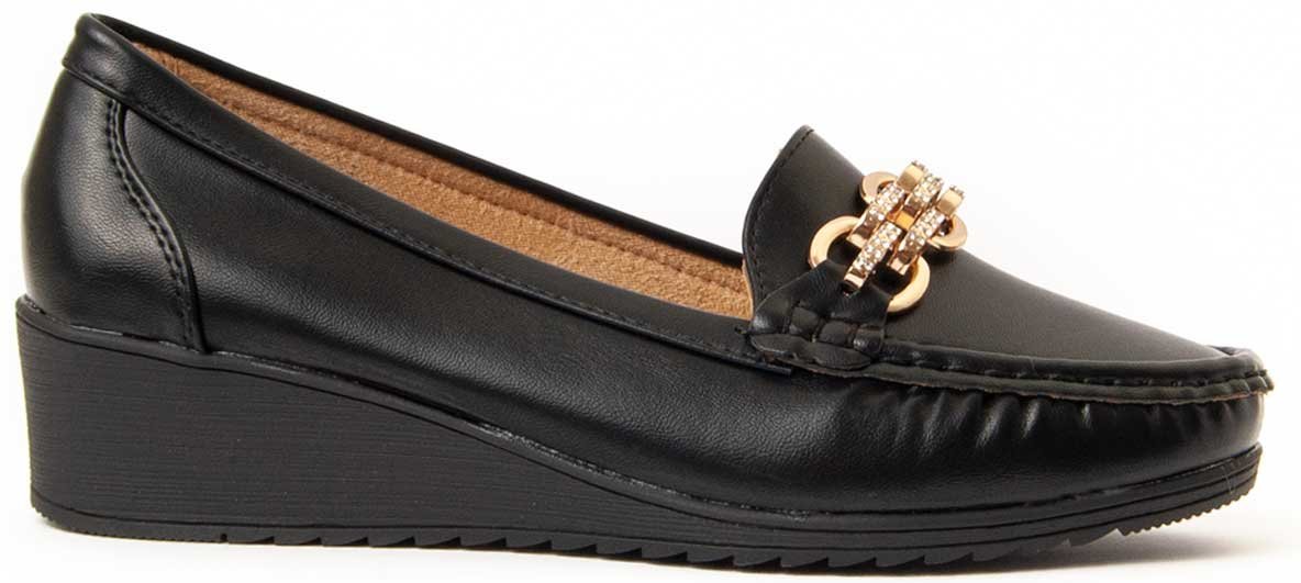 Montevita Keil-Mokassin Moli3 In Schwarz