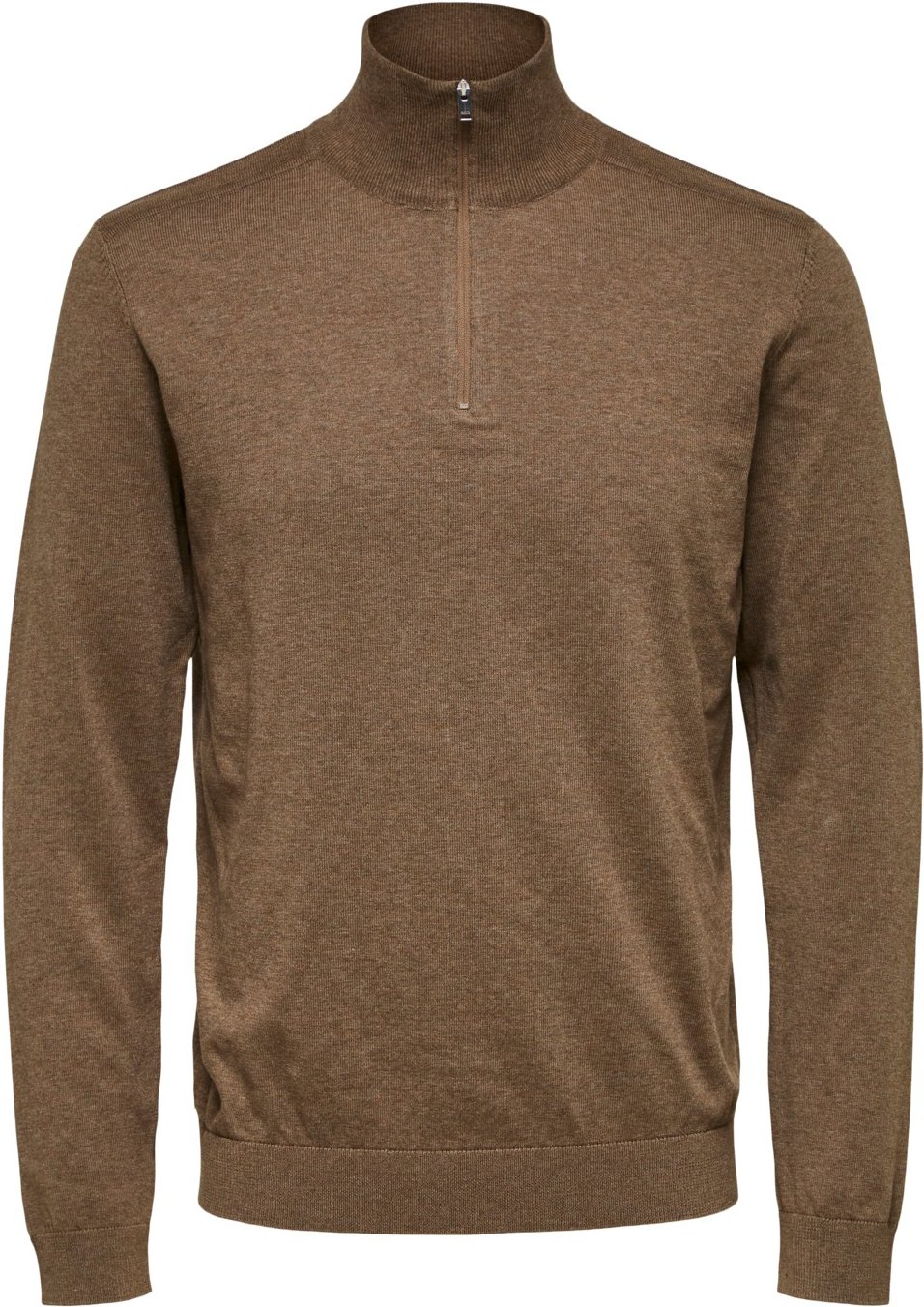 Berg Half Zip Cardigan Teak von Selected in der farbe Braun und in größe XXL.