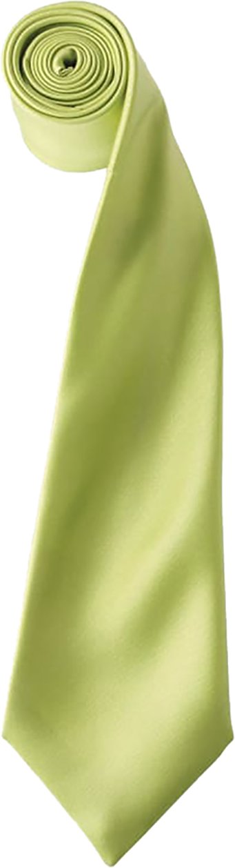 Premier Mens Plain Satin Krawatte (schmale Klinge) (2er-Pack) (Limette)