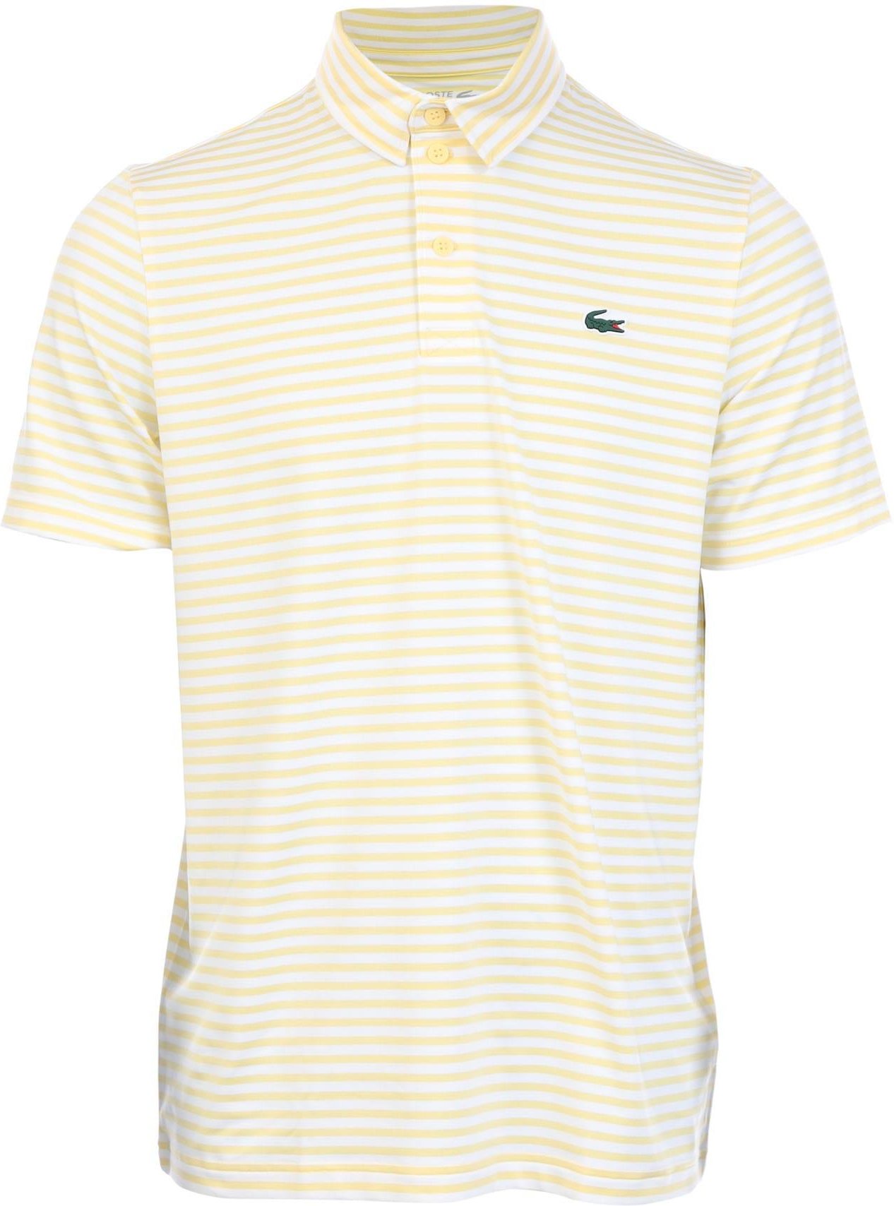 Lacoste - Poloshirt für Herren, Mit UV-Schutz, Emblem, Regulär (Weiß/Gelb)