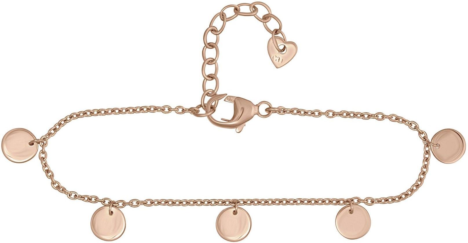 cai Armband 925 Silber rosévergoldet Plättchen Boho