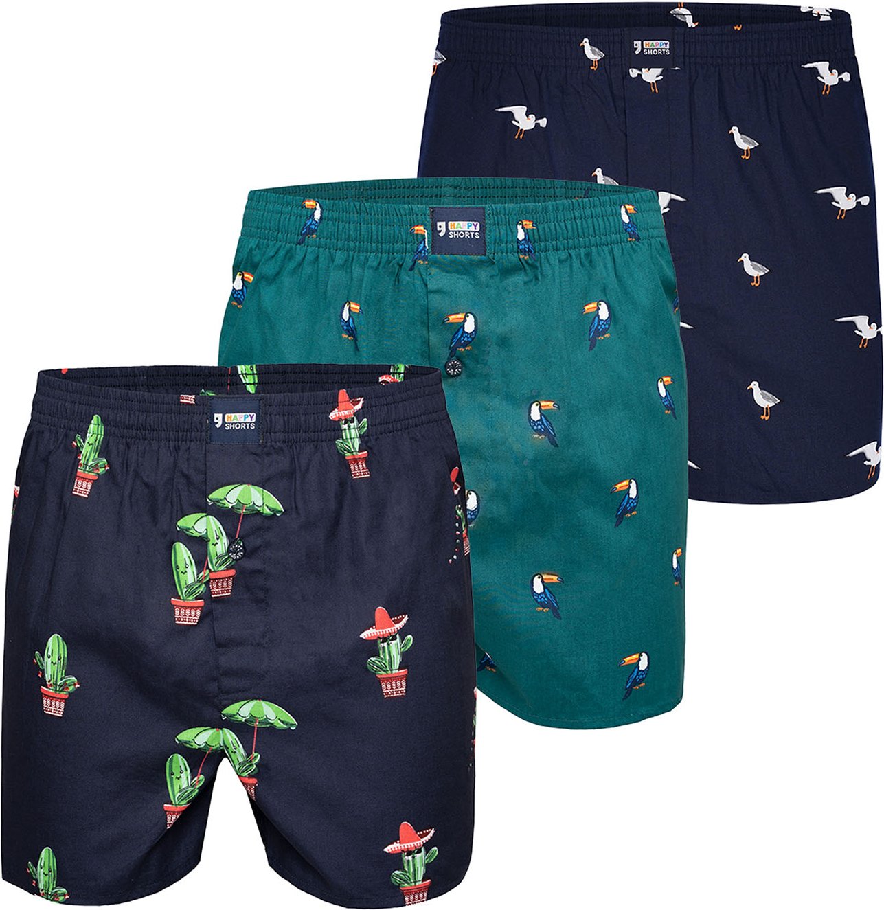 Happy Shorts Herren Boxer MotiveBoxershorts, Unterhose, Boxerbriefs