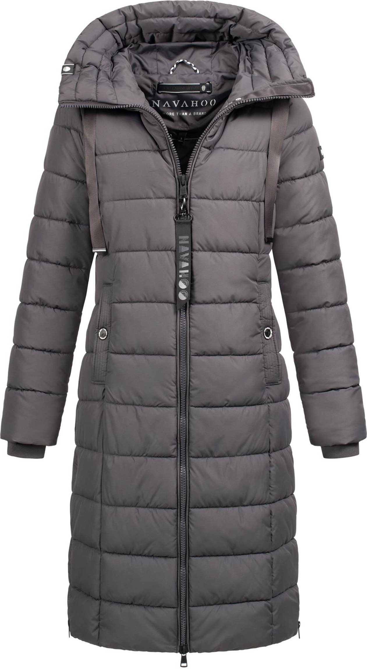 Navahoo Mondmädchen Damen Winter Steppmantel mit Kapuze und Fleecefutter