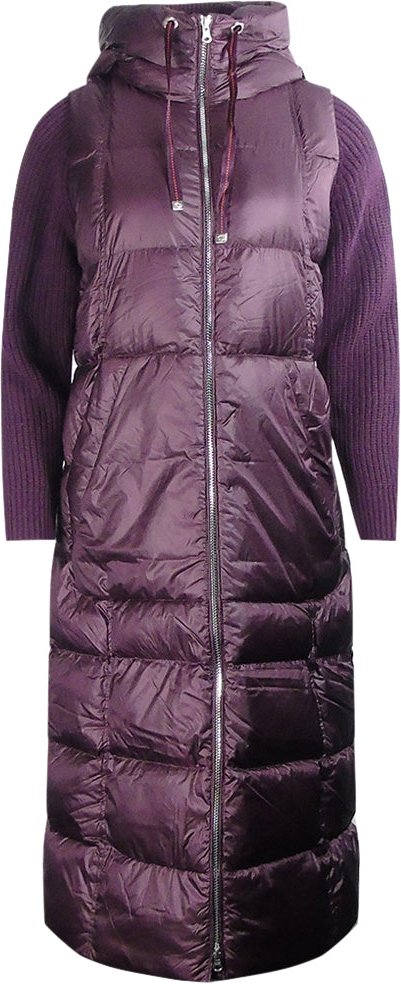 Parajumpers Halisa Fig Lila lange Daunenjacke mit Kapuze