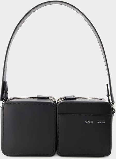 Hobo Stacked Bag - Kara - Leder - Schwarz