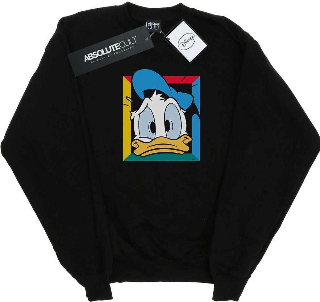 Disney - "Donald Duck Panicked" Sweatshirt für Herren (Schwarz)