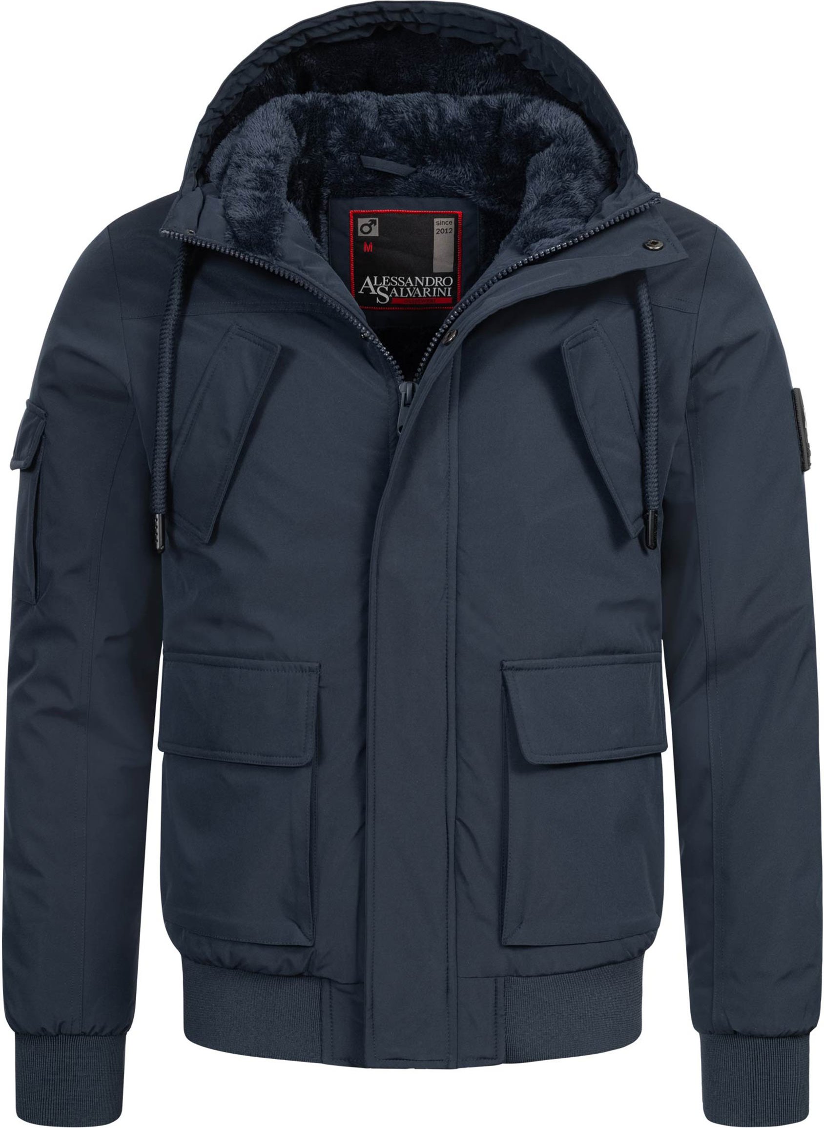 Thumbnail - Alessandro Salvarini Herren Winterjacke AS-432 – Klassisch, Mit Fleecefutter & Kapuze