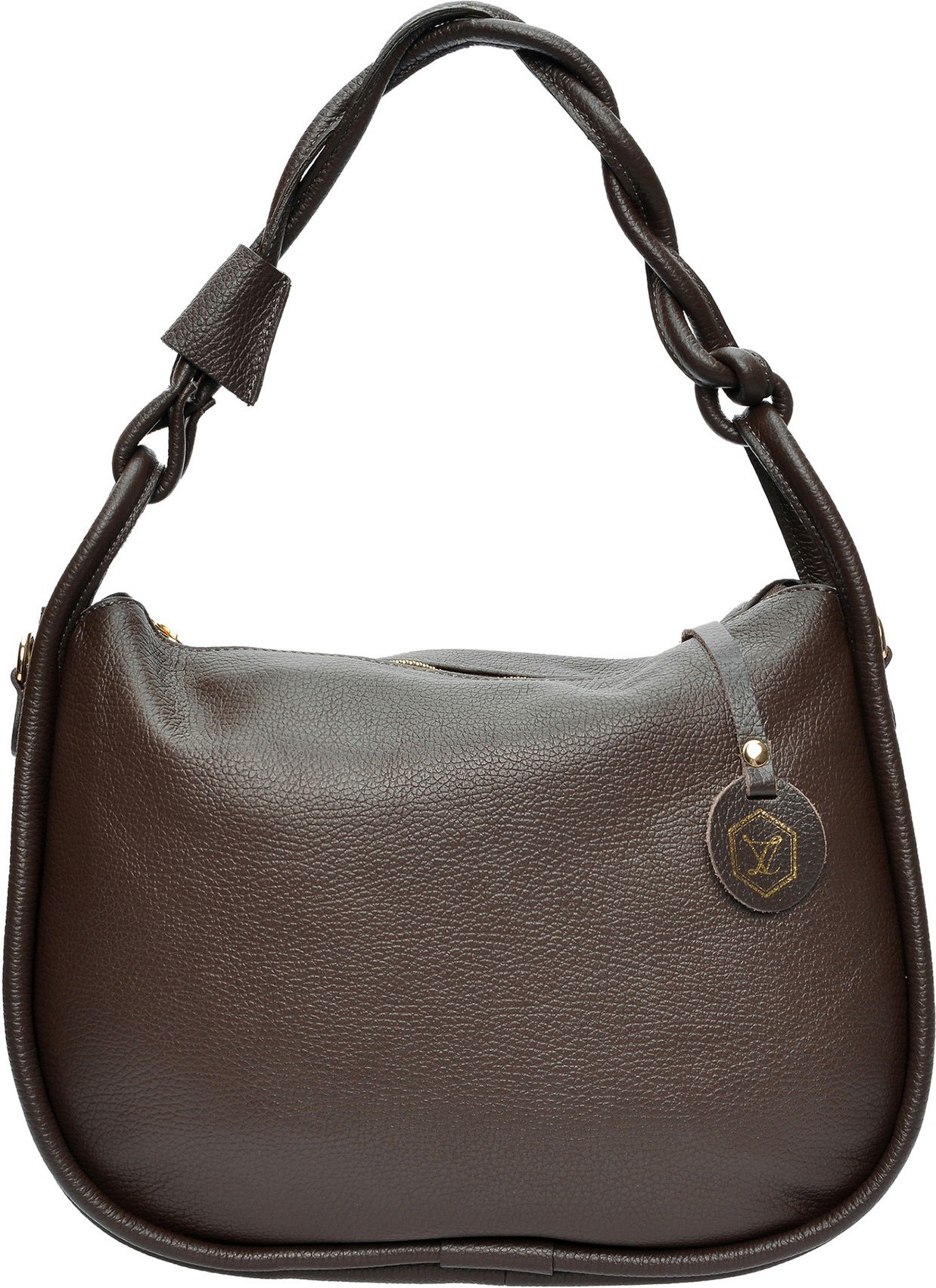 Luisa Vannini kastanienbraune Lederhandtasche