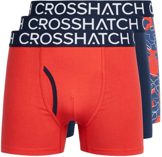 Crosshatch - "Lynol" Boxershorts für Herren (3er-Pack) (Rot)