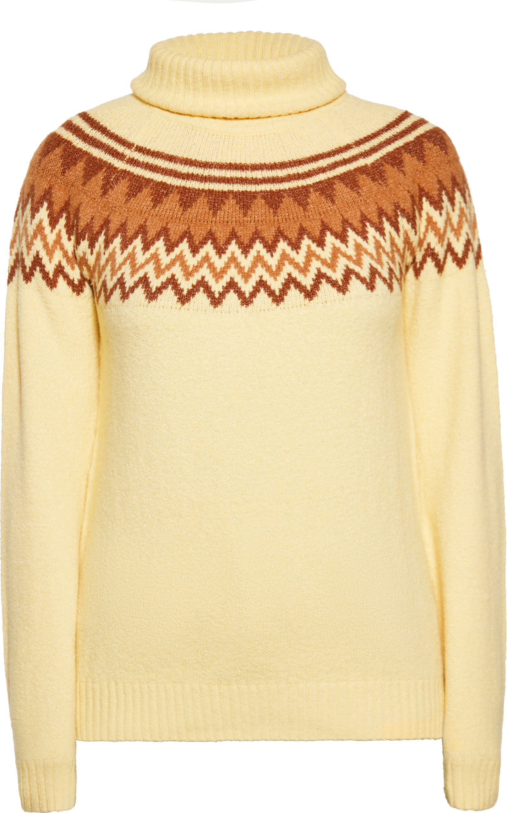 IZIA Strickpullover Damen Ananasgelb Mehrfarbig