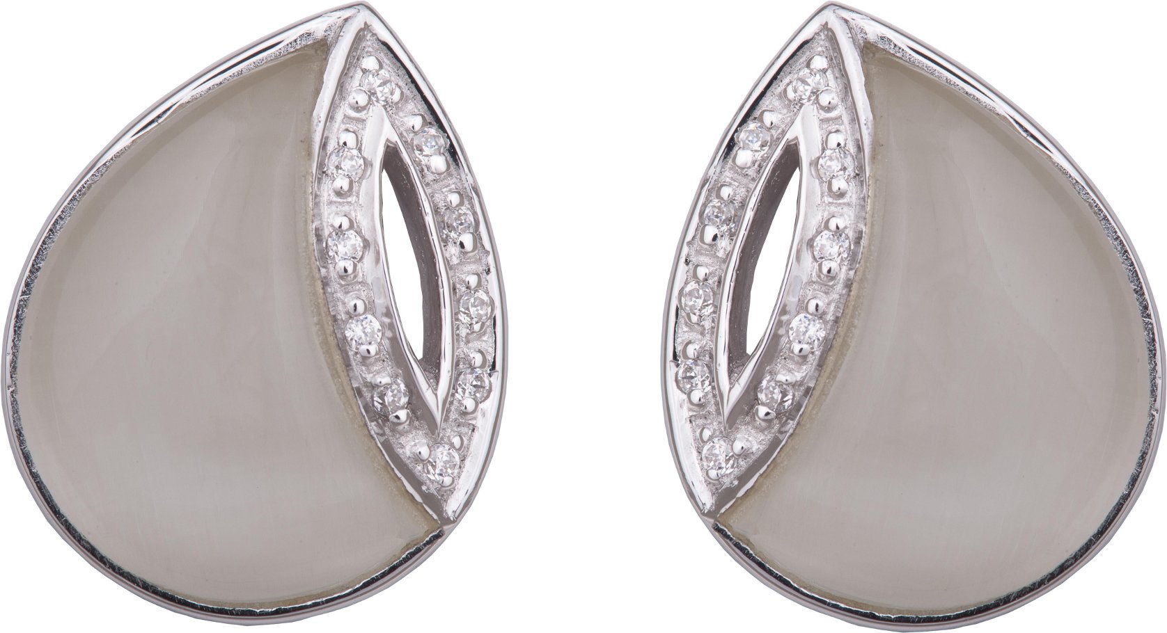 Orphelia Ohrstecker für Damen, 925 Sterlingsilber, Silber ZO-5930