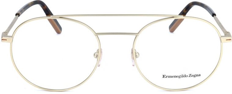 Ermenegildo Zegna Runde Metallbrücke Brillenfassung