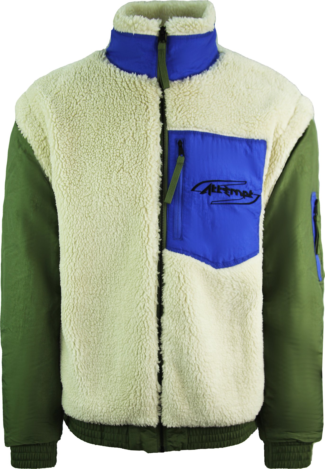 Puma X Versuch Sherpa Bomber Reißverschluss olive Beige Herrenjacke 598257 75