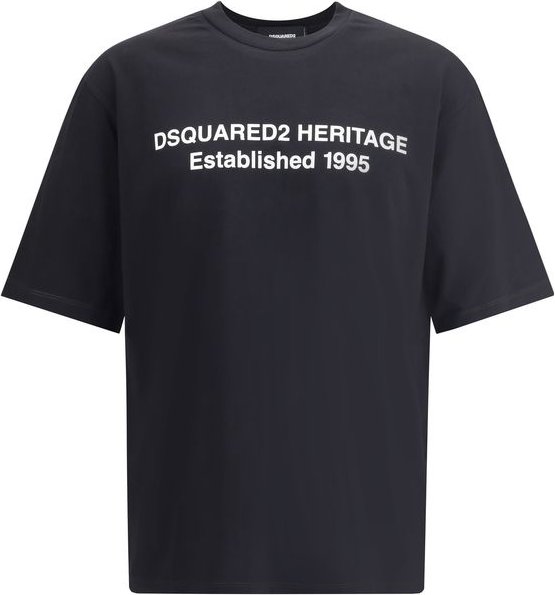 Dsquared² Schwarzes Baumwoll-T-Shirt