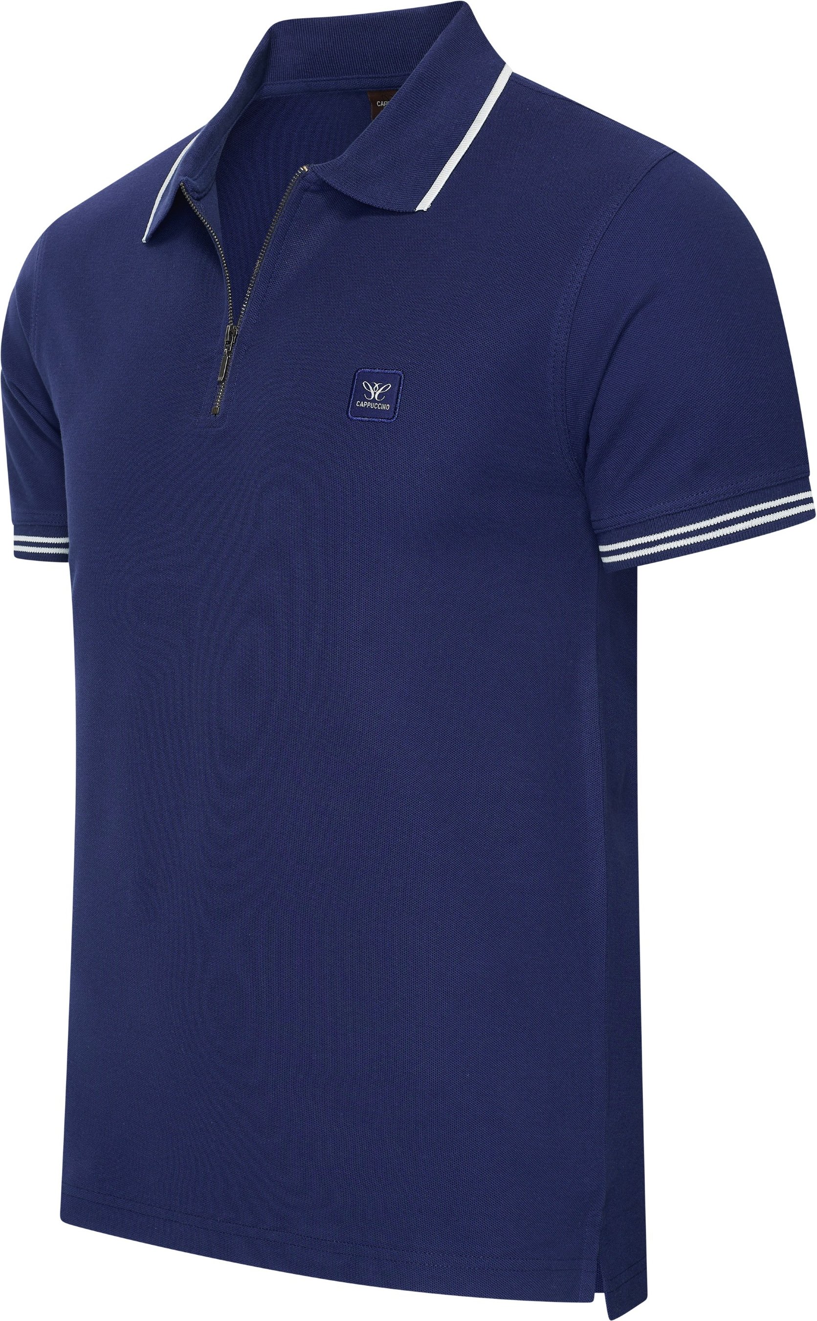 Cappuccino Italia Polo Zip Polo Torino Blau