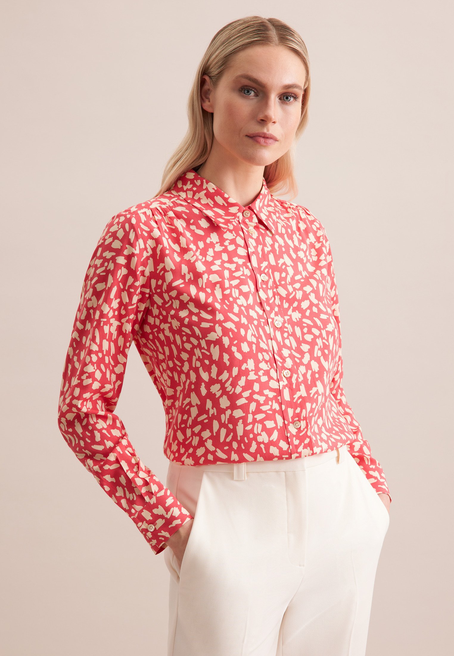 Hemdbluse Damen Rosa