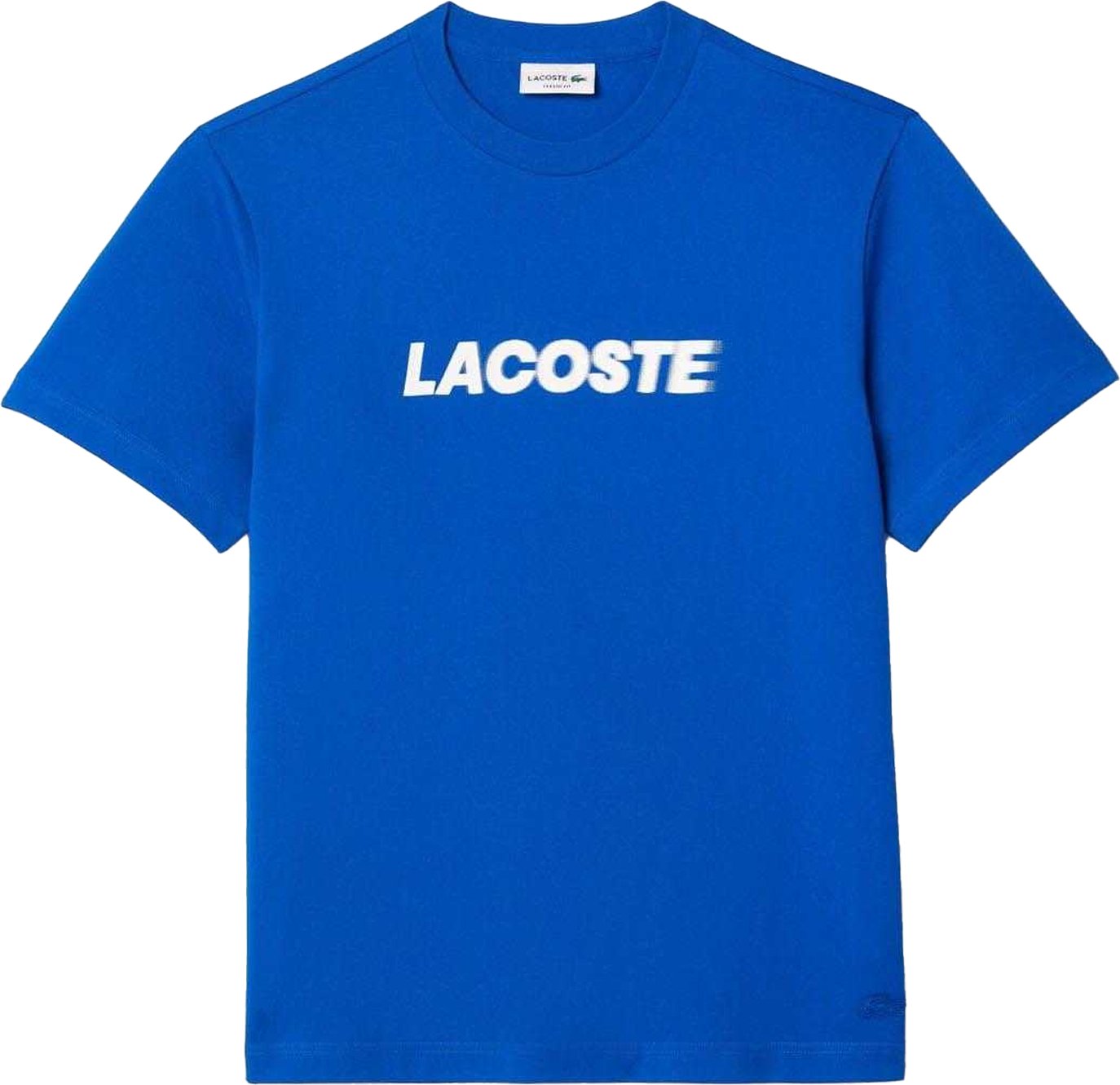 Lacoste - T-Shirt für Herren Dicke Baumwolle (Blau/Weiß)