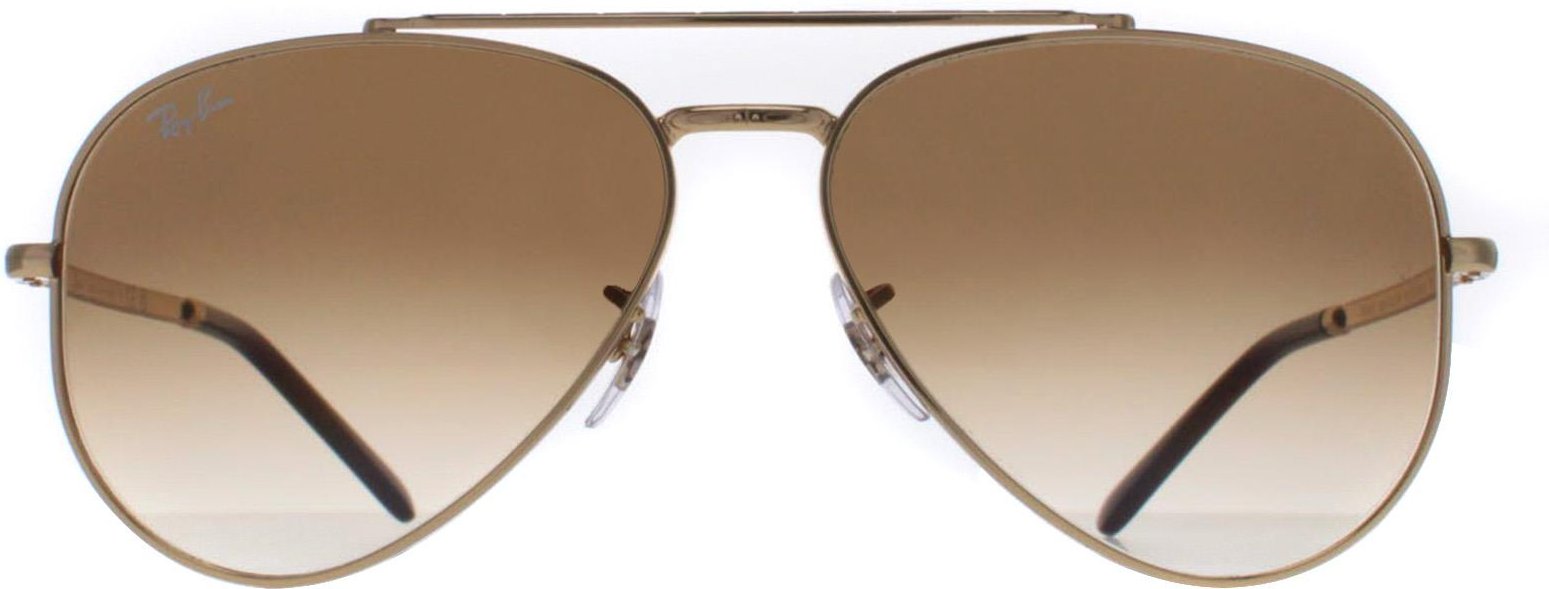 Ray-Ban Aviator Unisex Poliertes Gold Hellbraun Verlauf RB3625 Neu Aviator