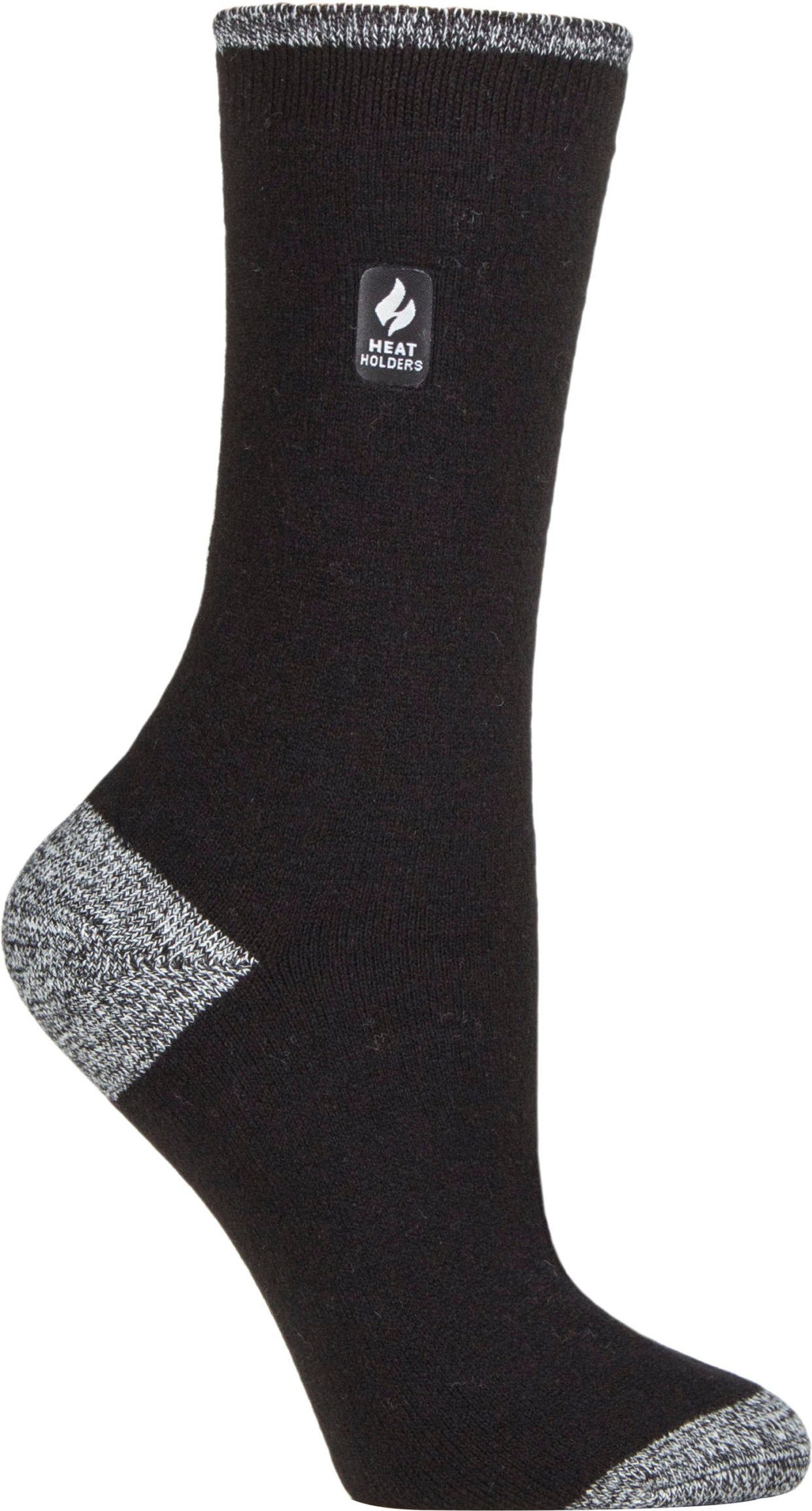Heat Holders Damen Ultra Lite Thermal Brushed Inner Yarn Design Socken Schwarz / Weiß (Oia)