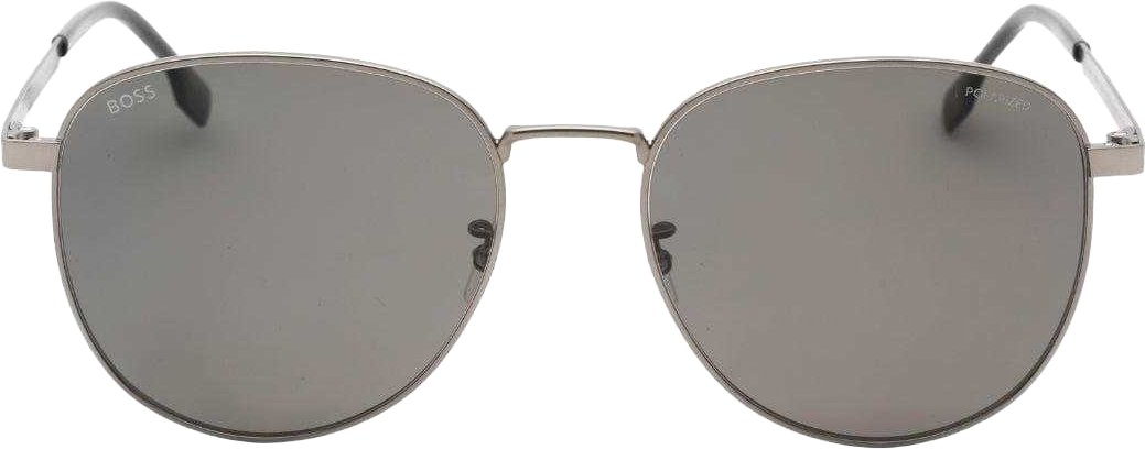 Hugo Boss - Polarisiert-Sonnenbrille für Herren, Matt (Dunkles Ruthenium/Grau)