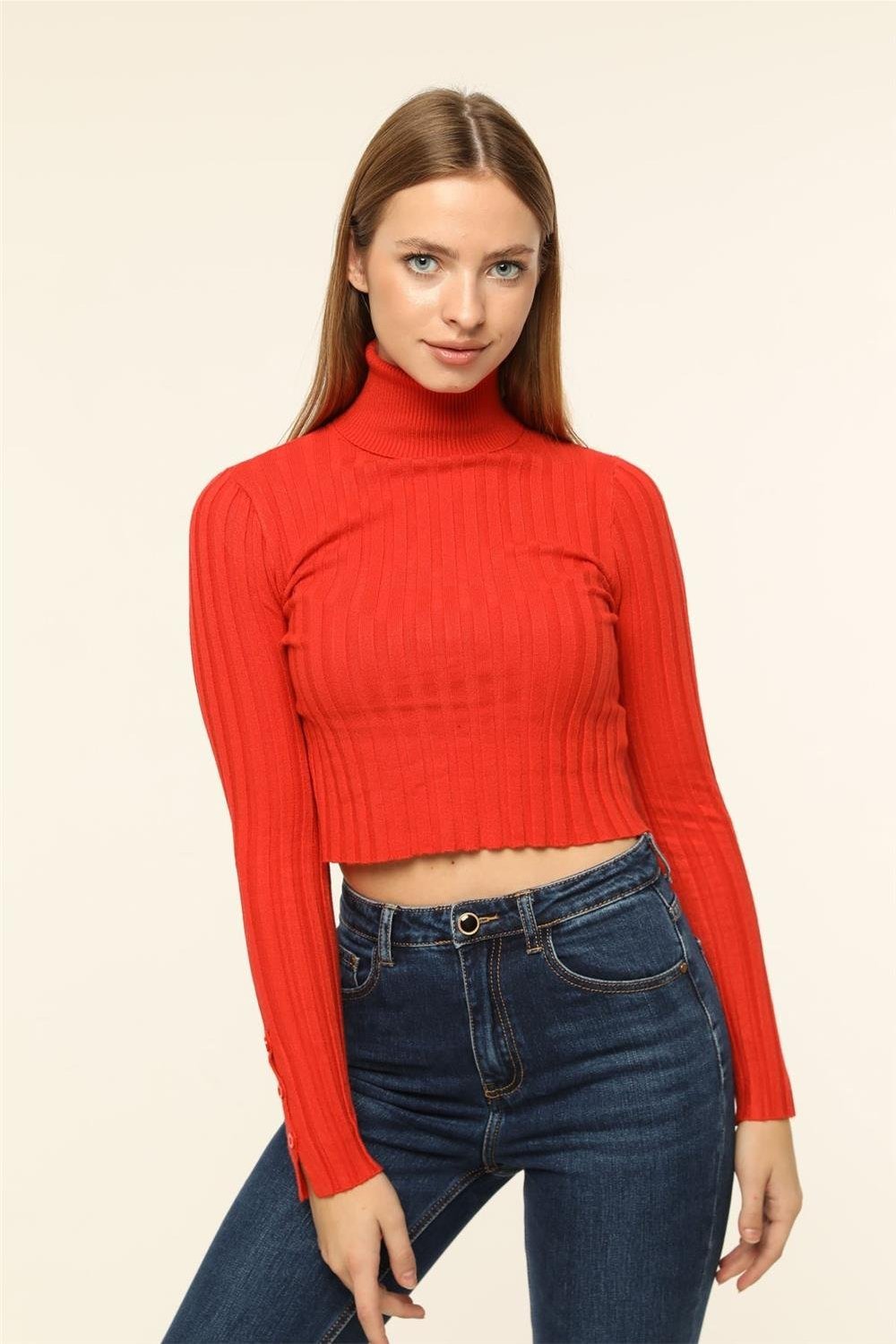 Kasachischer Fischerkragen Strickpullover