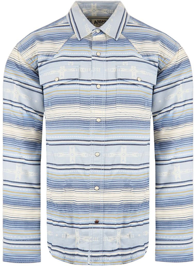 Ariat Auburn Mens Blue Hemd