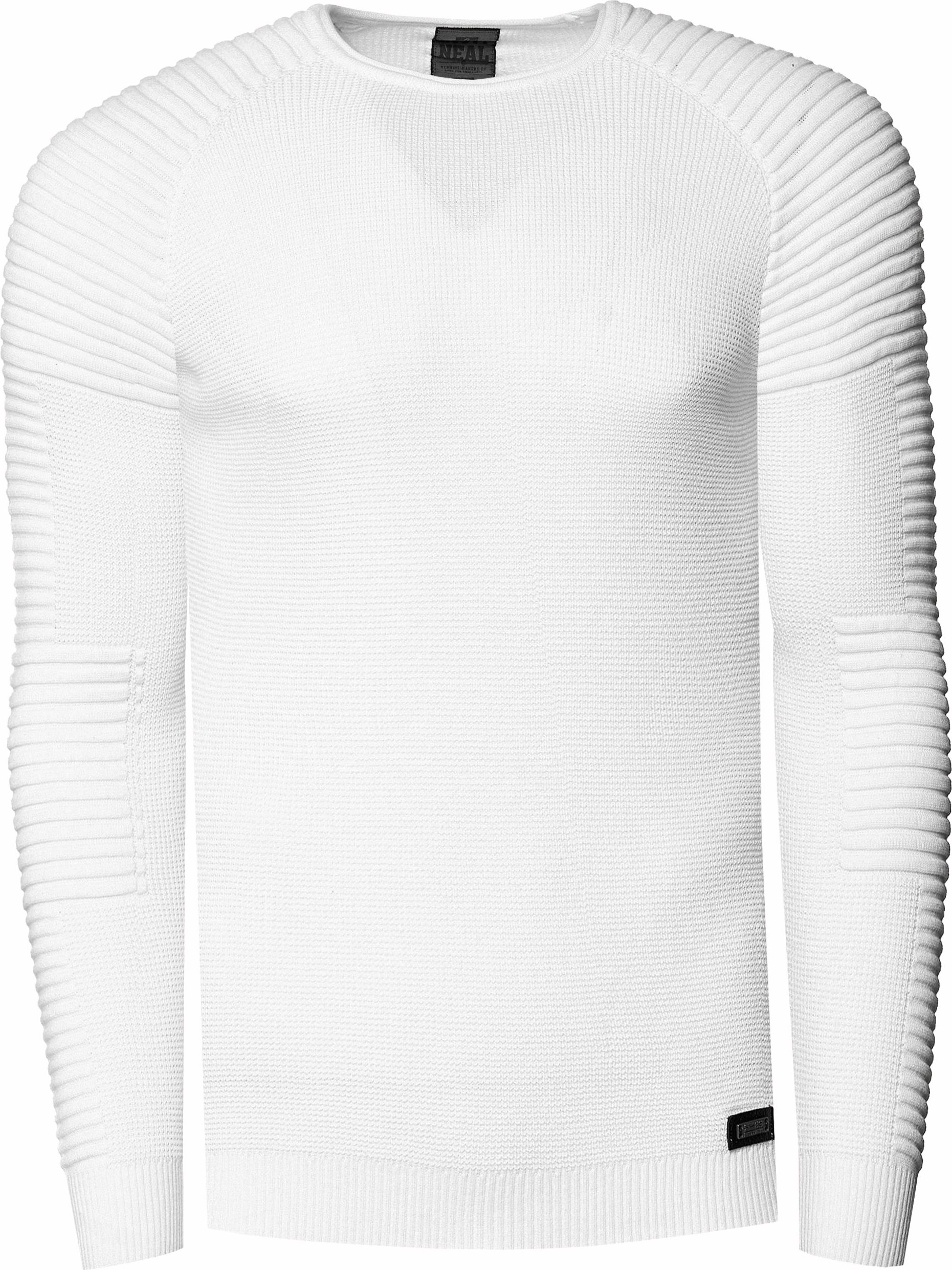 Thumbnail - Slim Fit Feinstrick Biker Rundhals-Pullover