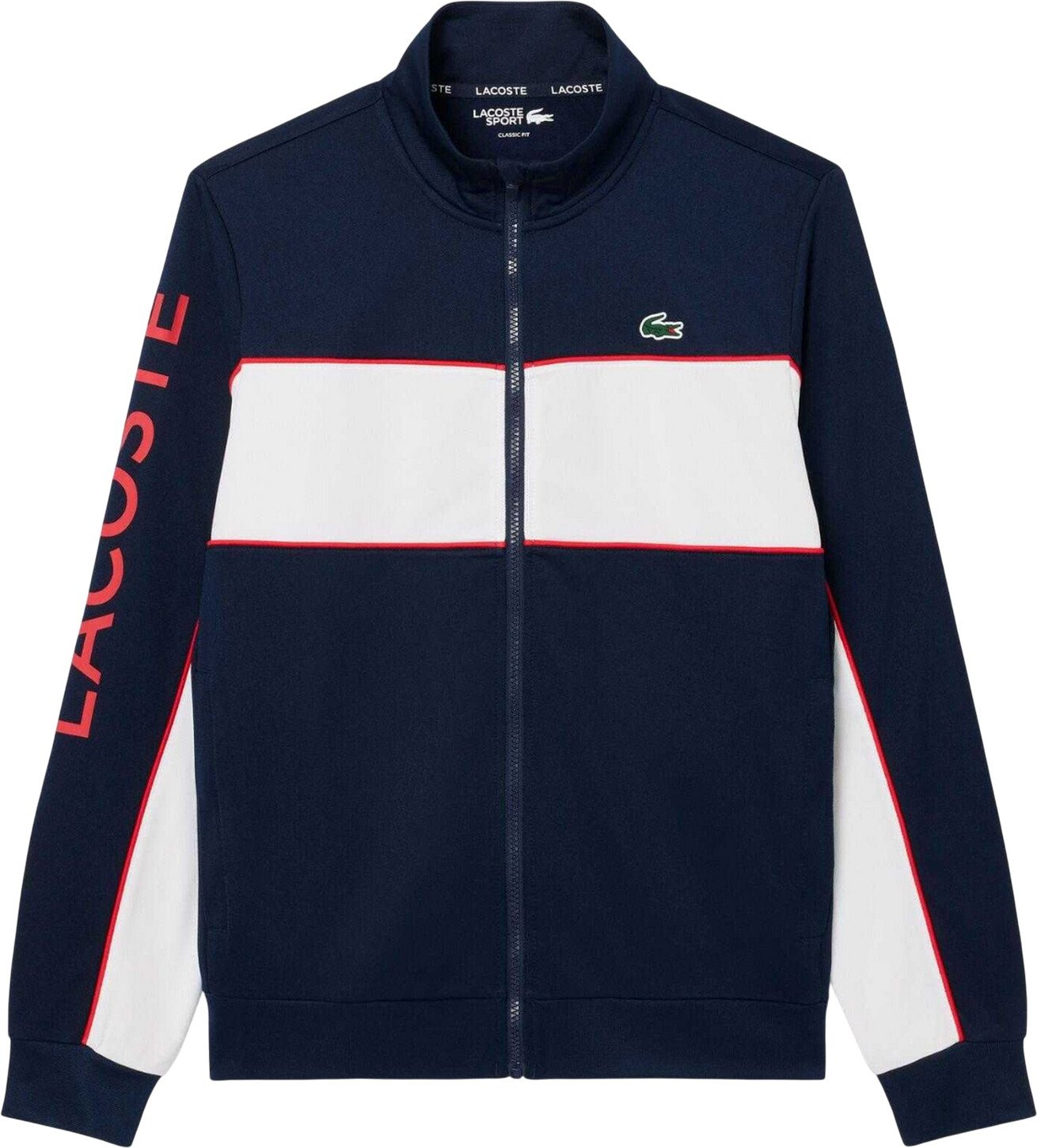 Lacoste - Jacke für Herren, Mit Reißverschluss, Tennis (Dunkles Marineblau/Weiß)