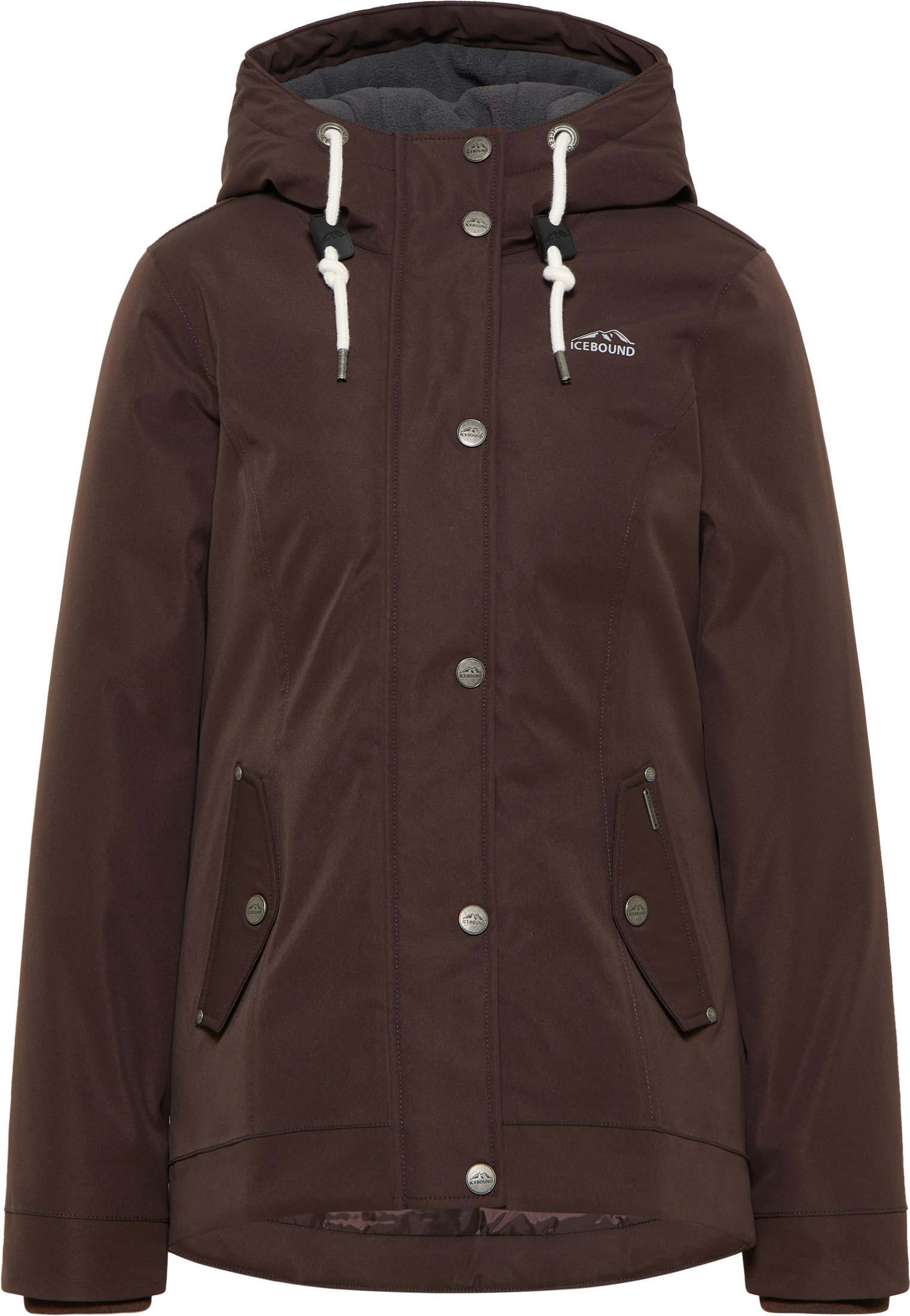 Thumbnail - ICEBOUND Winterjacke Damen Dunkelbraun