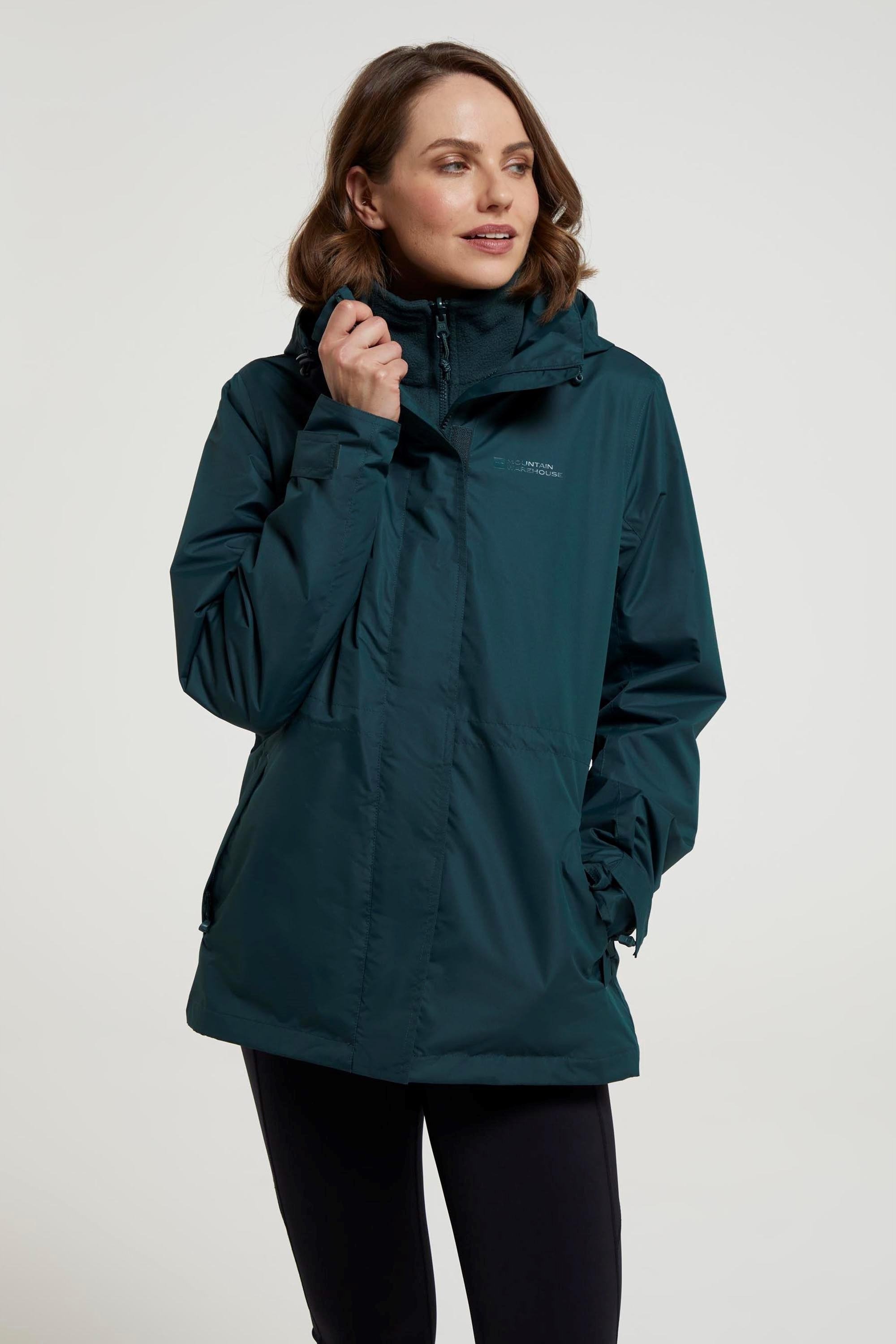 Mountain Warehouse - "Fell II" Jacke 3 in 1 für Damen (Dunkelgrün)